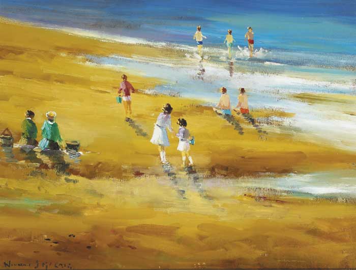 THE BEACH AT RUSH, COUNTY DUBLIN by Norman J. McCaig (1929-2001) at Whyte's Auctions