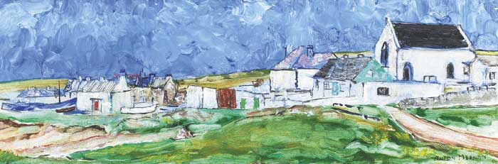 VILLAGE SCENE WITH CHURCH by Anton Meenan (b.1959) (b.1959) at Whyte's Auctions