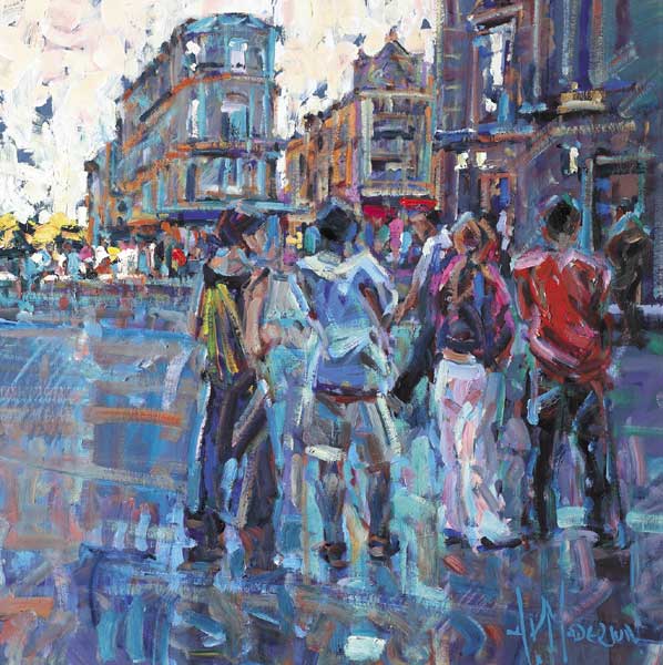 HANGING AROUND AT DUSK (LA PLACE DE LA COMEDIE, MONTPELLIER, FRANCE) by Arthur K. Maderson (b.1942) at Whyte's Auctions