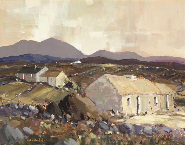 IRISH HOMESTEADS, ON THE ROAD TO KERRYKEEL, COUNTY DONEGAL by George K. Gillespie RUA (1924-1995) at Whyte's Auctions