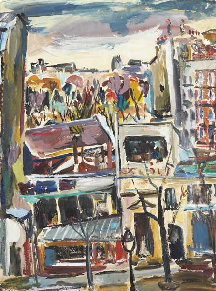 STREET SCENE FROM A WINDOW by Norah McGuinness HRHA (1901-1980) at Whyte's Auctions