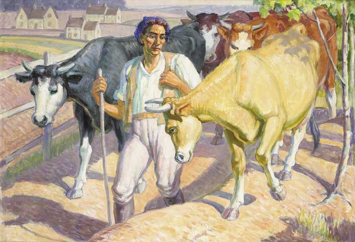 MILKING TIME by Harold Dearden (British, 1888-1962) (British, 1888-1962) at Whyte's Auctions