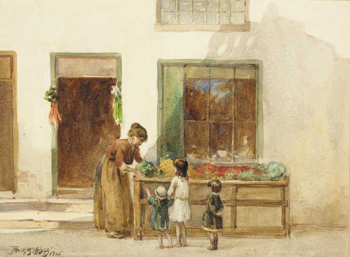 THE WEE SHOP, 1925 by Frank McKelvey RHA RUA (1895-1974) RHA RUA (1895-1974) at Whyte's Auctions