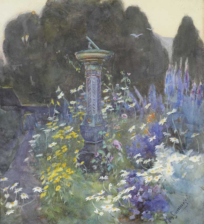 SUNDIAL IN AN OLD SCOTCH GARDEN, 1902 by May Guinness sold for �500 at Whyte's Auctions