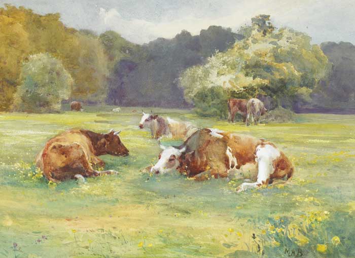 COWS IN PASTURE by Mildred Anne Butler RWS (1858-1941) at Whyte's Auctions