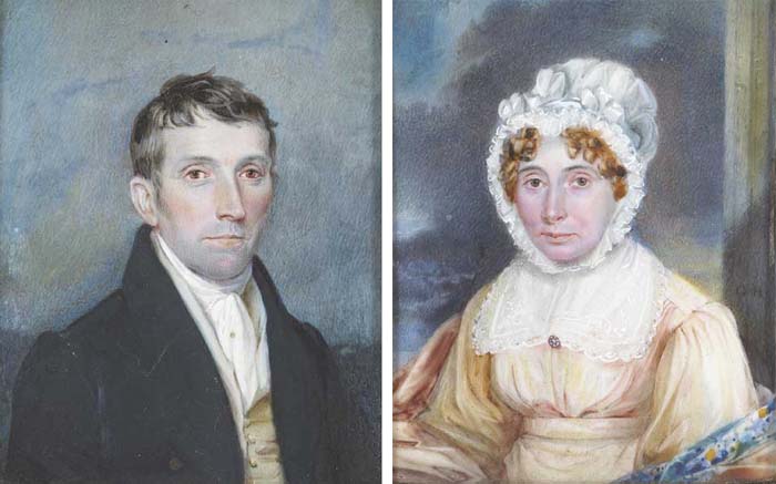 MINIATURE PORTRAITS, SIR JOHN CHARLES INGHAM AND LADY WILHELMINA INGHAM by Gustavus Hamilton (1739-1775) at Whyte's Auctions
