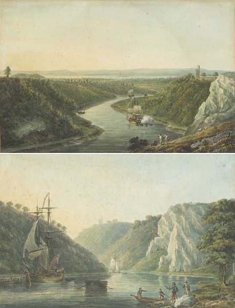 BRISTOL CHANNEL VIEWS, 1792 (A PAIR) by Nicholas Pocock sold for �2,600 at Whyte's Auctions