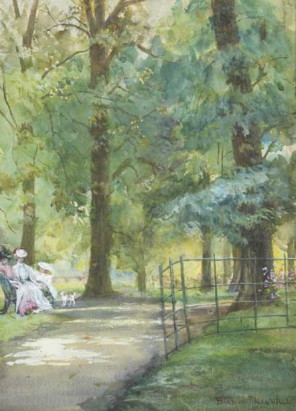 RESTING BY THE PARK PATH by Blanche F. MacArthur (fl. 1870-1903) at Whyte's Auctions