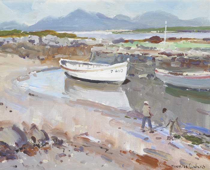 MONASTERY PIER, ROUNDSTONE, CONNEMARA by Maurice Canning Wilks RUA ARHA (1910-1984) at Whyte's Auctions