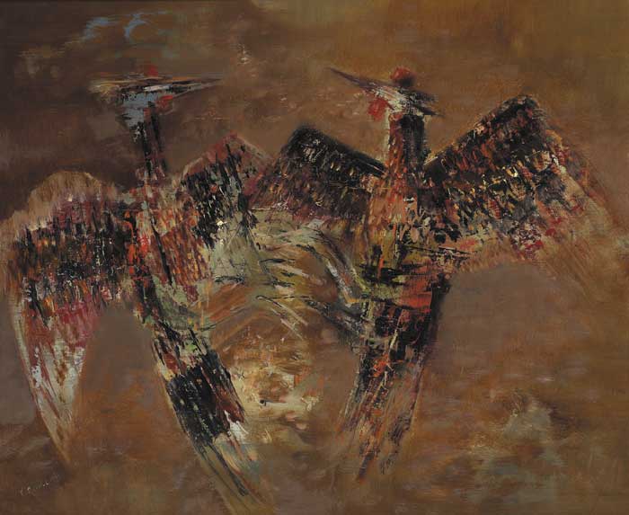 LUCHA DE GALLOS (THE COCK FIGHT) by George Campbell RHA (1917-1979) RHA (1917-1979) at Whyte's Auctions