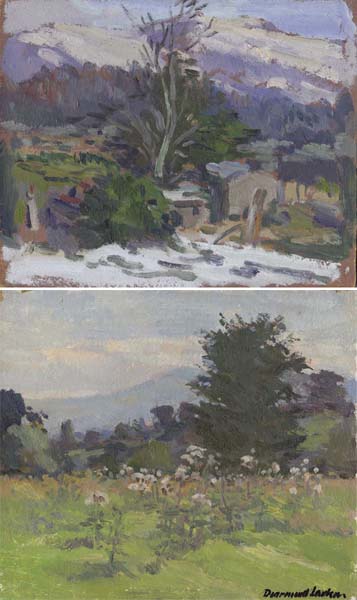 WICKLOW, 1984 and TWO OTHER LANDSCAPES by Diarmuid Larkin ANCA (1918-1989) at Whyte's Auctions