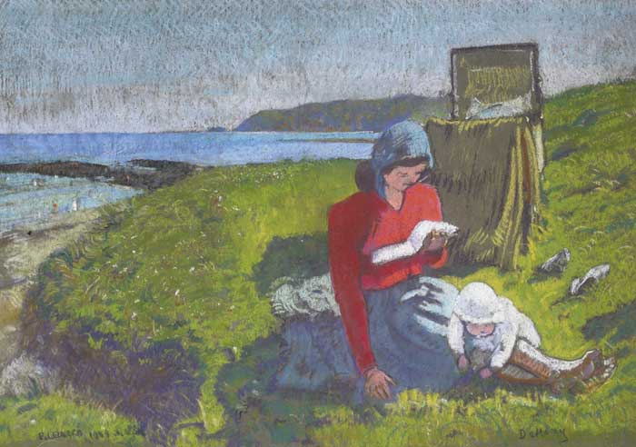 THE AFTERNOON READ, RUSH, COUNTY DUBLIN, 1948 by Patrick Leonard HRHA (1918-2005) at Whyte's Auctions