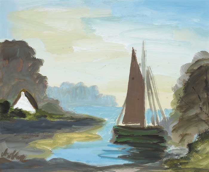 BOAT IN A LOUGH by Markey Robinson (1918-1999) (1918-1999) at Whyte's Auctions