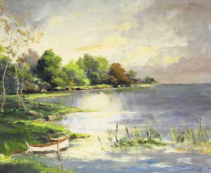 ON THE LAKESHORE by George K. Gillespie RUA (1924-1995) at Whyte's Auctions