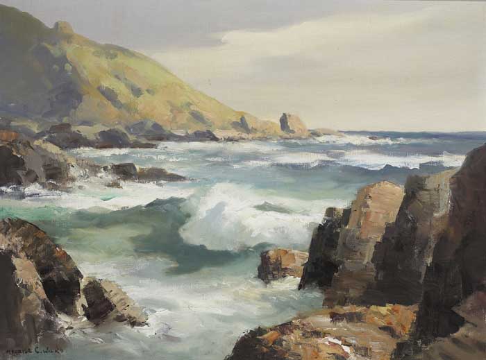 ROUGH SEAS, INNISHOWEN HEAD, COUNTY DONEGAL by Maurice Canning Wilks RUA ARHA (1910-1984) at Whyte's Auctions