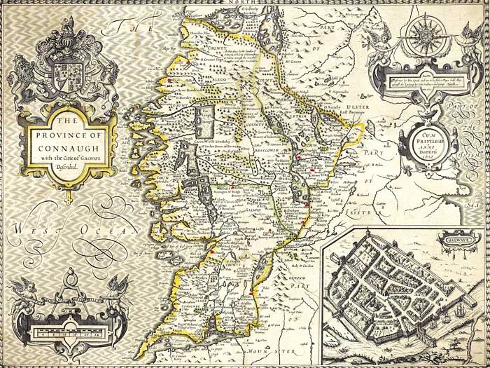 Map �The Province of Connaugh with The Citie of Galwaye Described� by John Speede at Whyte's Auctions