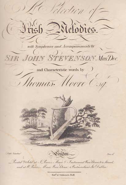 Thomas Moore & Sir John Stevenson A Selection Of Irish Melodies at Whyte's Auctions