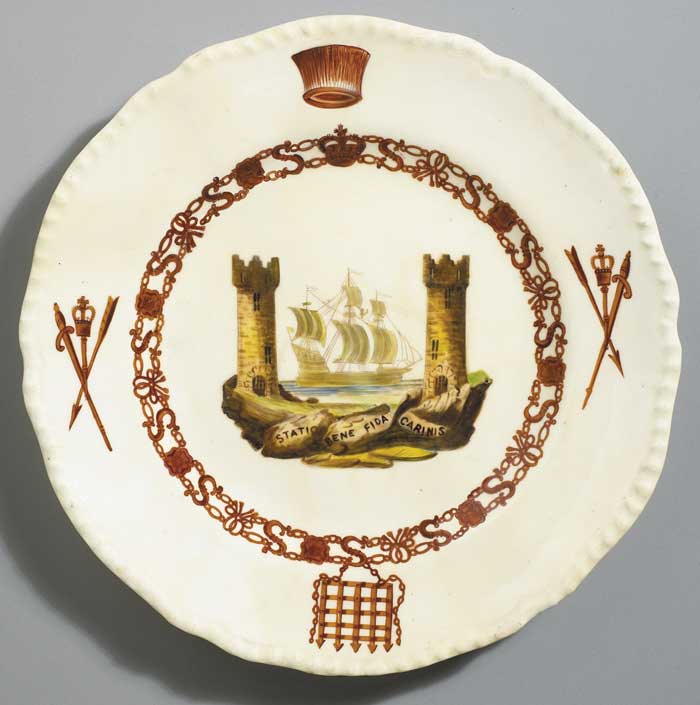 19th Century CORK CITY DINNER SERVICE - A HAND PAINTED PLATE at Whyte's Auctions