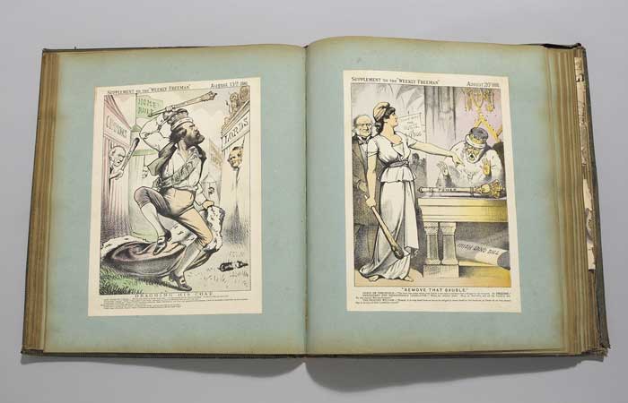 1881 Album of Weekly Freeman Supplements - Irish Political Cartoons at Whyte's Auctions