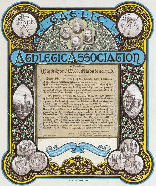 1887 (4 June) Gaelic Athletic Association County Cork Committee illuminated address to William Gladstone MP at Whyte's Auctions
