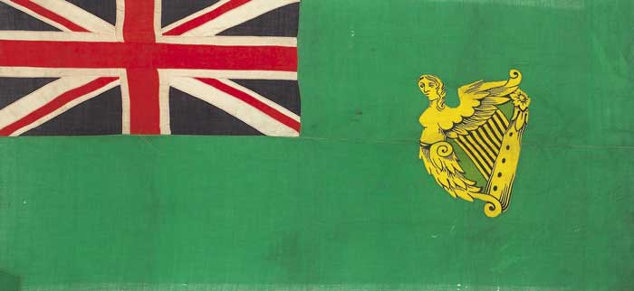 19th Century Flag: Green Ensign. A flag used by some Irish Merchant Shipping at Whyte's Auctions