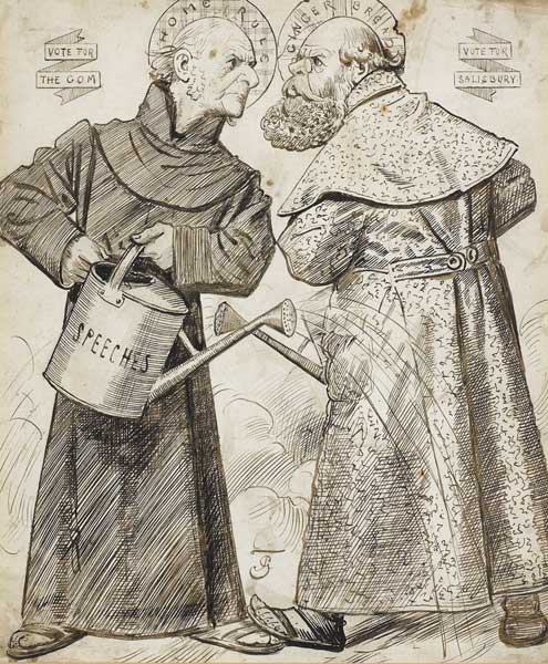 John Gordon Thompson (1842-1893) Home Rule: Cartoon Of Gladstone And Salisbury at Whyte's Auctions