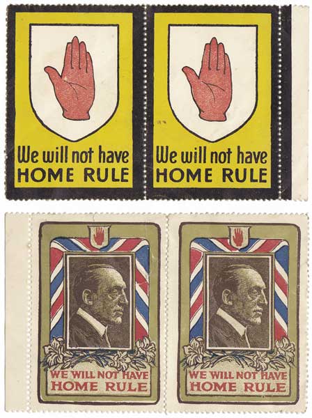 1912. Anti Home Rule Stamps at Whyte's Auctions
