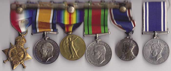 1914-15 Star, 1914-18 War Medal and Victory Medal, 1939-45 Defence Medal, 1937 Coronation Medal and GVI Exemplary Police Service Medal to a Royal Munster Fusilier, later Royal Ulster Constabulary Serg... at Whyte's Auctions