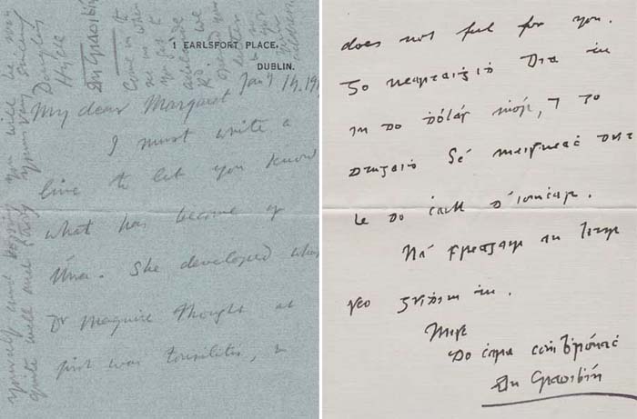 1908 (4 August) and 1919 (7 January) Douglas Hyde letters at Whyte's Auctions