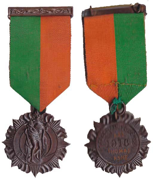 Thomas Ashe (1885-1917), Commandant, Fingal Battalion, Irish Volunteers - His 1916 Rising Service Medal" at Whyte's Auctions