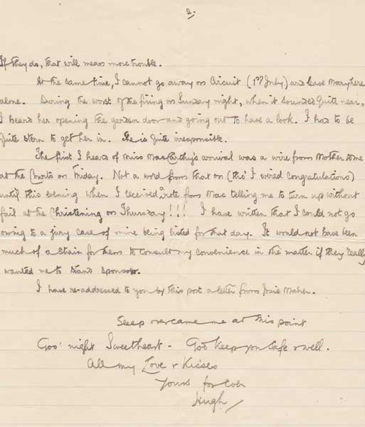 1921 (21 June) letter describing last days of War of Independence in Dublin by Hugh Kennedy at Whyte's Auctions