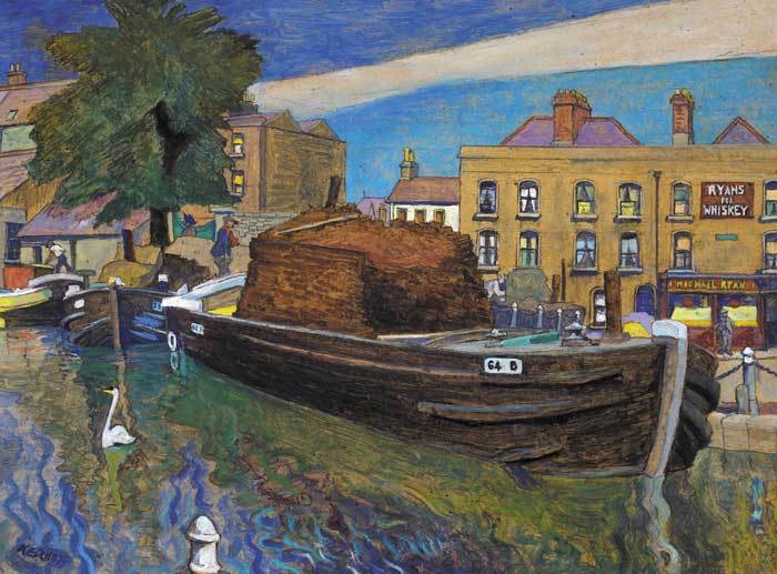 PORTOBELLO HARBOUR by Harry Kernoff RHA (1900-1974) at Whyte's Auctions