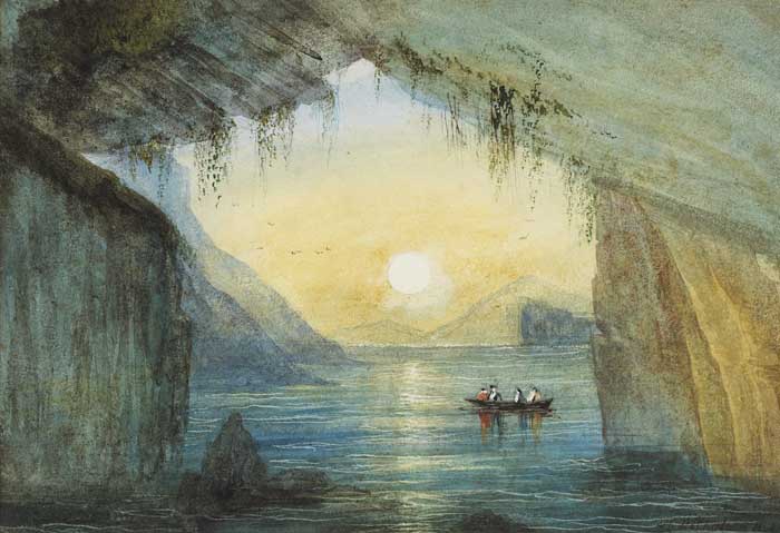 PIGEON CAVE, DONEGAL by Andrew Nicholl RHA (1804-1886) at Whyte's Auctions