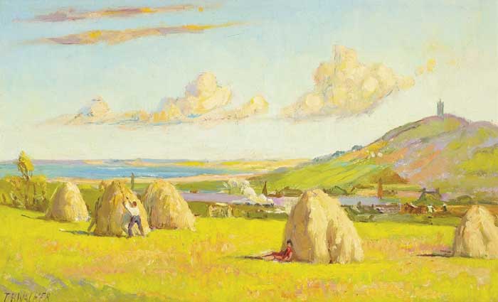 GATHERING HAY NEAR SCRABO COUNTY DOWN by Thomas Bond Walker (1861-1933) at Whyte's Auctions