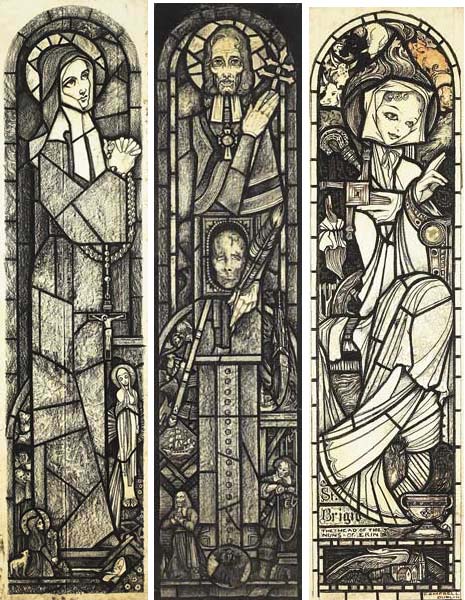 STAINED GLASS WINDOW DESIGNS (SET OF THREE) by Christopher Campbell (1908-1973) (1908-1973) at Whyte's Auctions