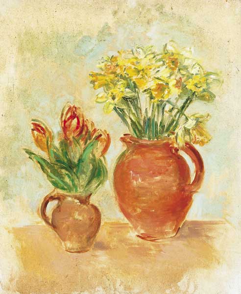STILL LIFE OF TULIPS AND DAFFODILS by Stella Steyn (1907 - 1987) at Whyte's Auctions