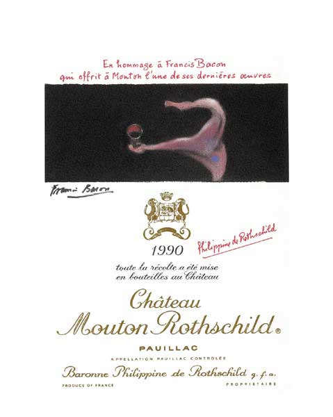 CHATEAU MOUTON ROTHSCHILD, PAUILLAC WINE LABEL, 1990 by Francis Bacon (1909-1992) at Whyte's Auctions