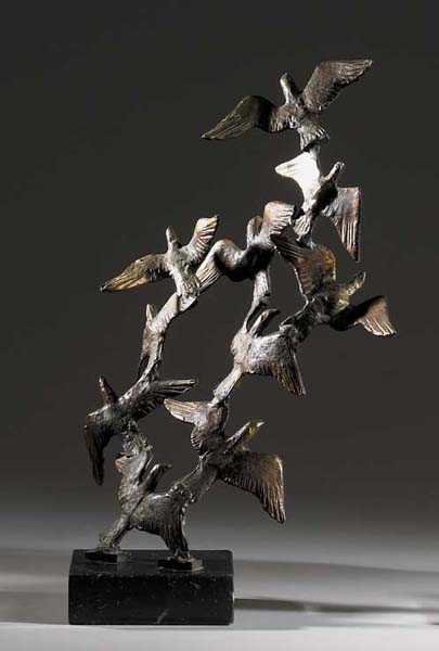 FLIGHT OF BIRDS by John Behan sold for �2,900 at Whyte's Auctions