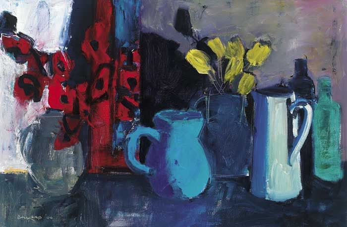 BLUE JUG AND POPPIES, 2006 by Brian Ballard sold for �5,600 at Whyte's Auctions