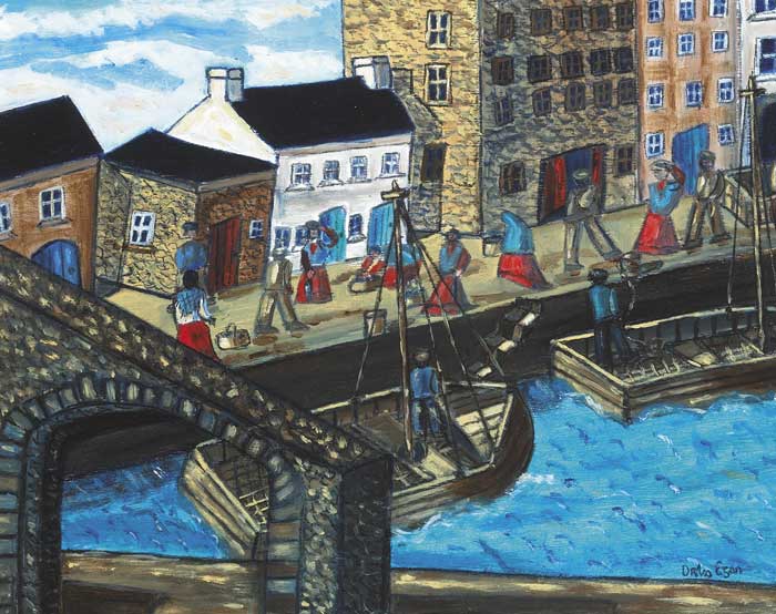 SORTING THE FISH, SPANISH ARCH by Orla Egan  at Whyte's Auctions