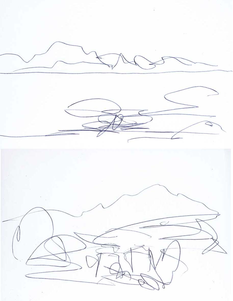 MOUNTAIN AND LAKE LANDSCAPES (A PAIR) by Markey Robinson (1918-1999) at Whyte's Auctions