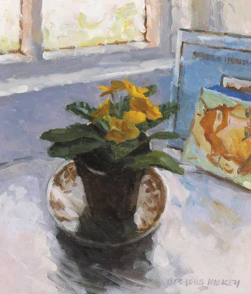 STUDIO WINDOW WITH PLANT POT by Desmond Hickey (1937-2007) at Whyte's Auctions