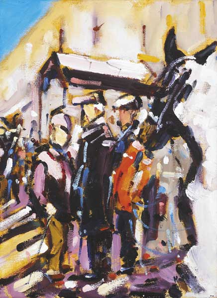 ENNISTYMON HORSE FAIR, COUNTY CLARE, 2008 by Michael Hanrahan (b.1951) at Whyte's Auctions