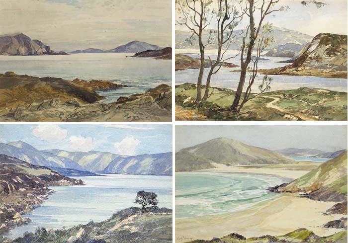 COUNTY DONEGAL LANDSCAPES (SET OF FOUR) by Theodore James Gracey sold for �600 at Whyte's Auctions