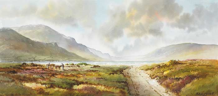 NEAR ARDARA, COUNTY DONEGAL by Robert Bertie Higgins (b.1943) at Whyte's Auctions