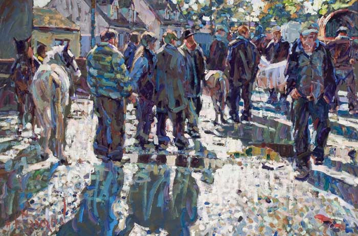 EVENING LIGHT STUDY, TALLOW HORSE FAIR by Arthur K. Maderson (b.1942) at Whyte's Auctions