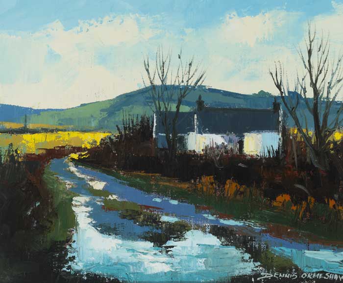 COUNTRY ROADSIDE WITH COTTAGE, 2002 by Dennis Orme Shaw sold for �500 at Whyte's Auctions