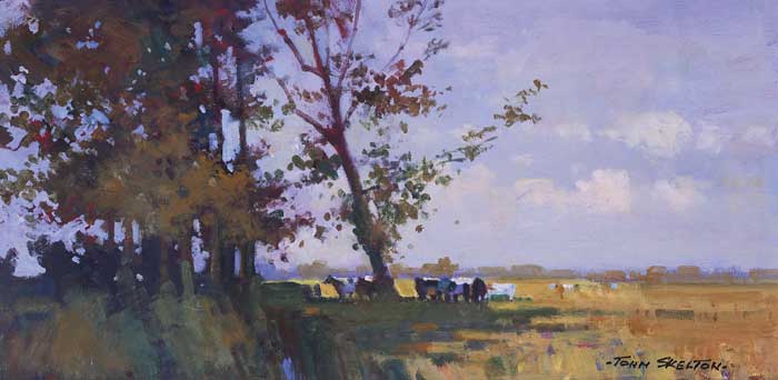 CATTLE IN THE SHADE, COUNTY MEATH, AUTUMN, 2005 by John Skelton (1923-2009) at Whyte's Auctions