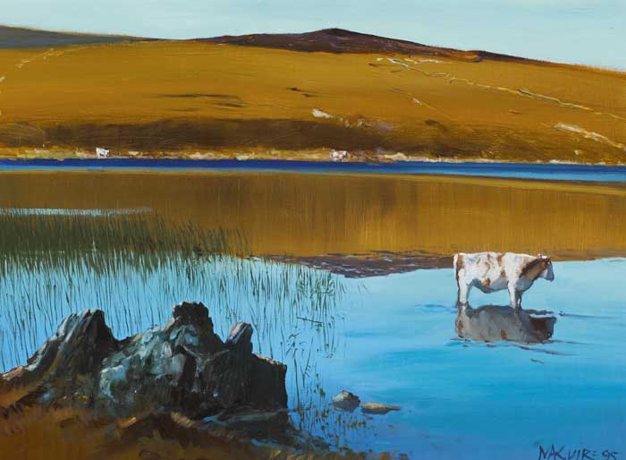 AUTUMN COLOUR SEPTEMBER 1995, LOUGH ANYA [SIC], CONNEMARA by Cecil Maguire sold for 3,600 at Whyte's Auctions