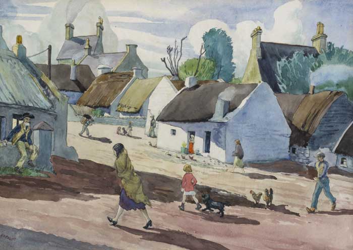 CLADACH THEAMPAILL MHUIRE by Harry Kernoff sold for �8,700 at Whyte's Auctions